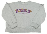 Sivá mikina s nápisom MNG