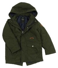 Olivová šusťáková zimní parka s kapucí Name it