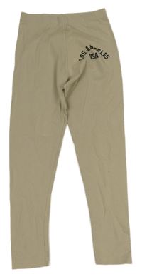 Béžové legíny s nápisy Primark