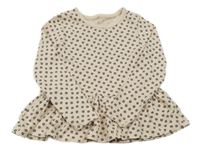 Prudrové peplum tričko s kvietkami George