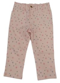 Svetloružové plátenné nohavice s hviezdičkami So Cute