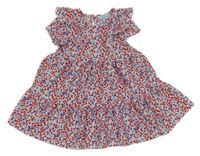 Biele kvetované šaty s volánikmi Primark