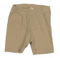 Béžové rebrované kraťasy H&M