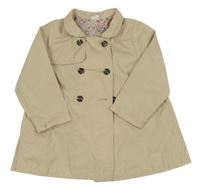 Béžový plátěný jarní kabát H&M