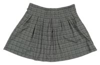 Čierno-sivá kockovaná nařasená sukňa C&A