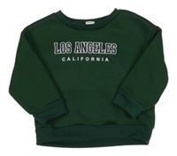 Tmavozelená mikina s nápisom Shein