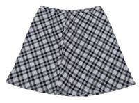 Levandulovo-čierno-biela kockovaná sukňa H&M