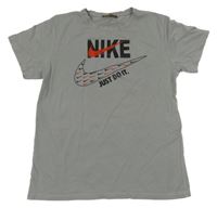 Šedé tričko s logem Nike