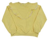 Žltá mikina s volánikmi H&M