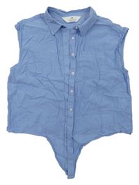 Modrá crop halenka se zavazováním H&M