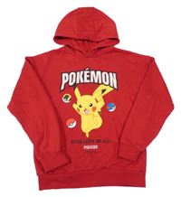 Červená mikina Pikachu s kapucí 