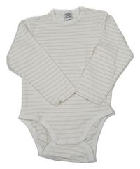 Bílo-béžové pruhované žebrované body Dopodopo
