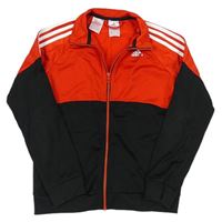 Čierno-červená prepínaci športová mikina Adidas