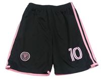 Černo-růžové sportovní fotbalové kraťasy - Messi a číslem