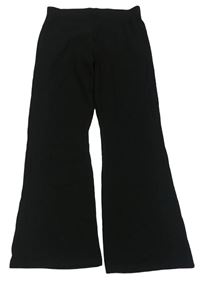 Čierne rebrované wide leg nohavice F&F