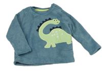Modrošedá plyšová mikina s dinosaurom PRIMARK