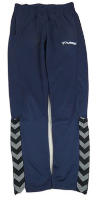 Tmavomodré sportovní tepláky s logem hummel