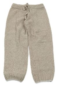 Světlehnědo-biele melírované pletené nohavice PRIMARK