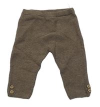 Kávové melírované pletené tepláky C&A