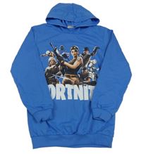 Modrá mikina s Fortnite a kapucňou