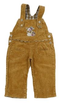 Hnedé menšestrové na traké nohavice so zvieratkami