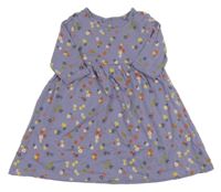 Fialové šaty s květy TCM