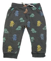 Tmavošedé turecké tepláky s dinosaury M&S