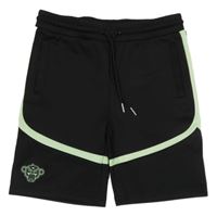 Černo-světlezelené teplákové sportovní kraťasy s nášivkou BLACK BANANAS