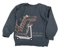 Tmavosivá mikina s aligátorom Nutmeg