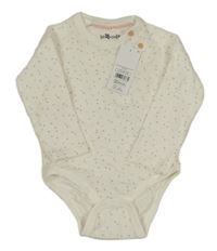 Nové - bílé puntíkaté mačkané body so cute