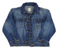 Modrá riflová bunda s límečkem Sfera