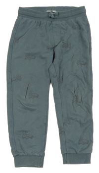 Šedomodré tepláky s auty MANGO