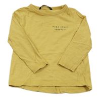 Okrové melírované tričko s nápismi George