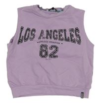 Svetlofialová tepláková vesta s číslom a nápisom CARS JEANS