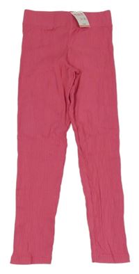 Nové - tmavoružové rebrované legíny Matalan