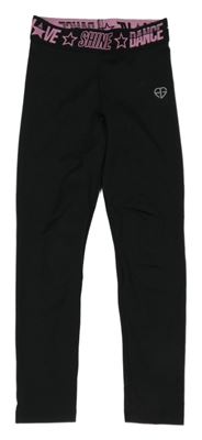 Černé sportovní legíny s nápisy C&A