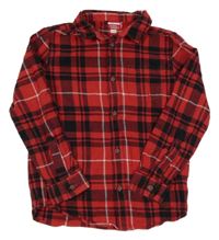 Červeno-černo-bílá kostkovaná košile F&F