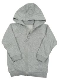 Sivá melírovaná prepínaci mikina s kapucňou Matalan