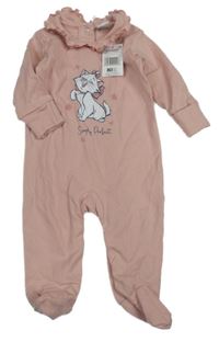 Nové - světlerůžový overal s kočičkou Marií a límečkem Disney