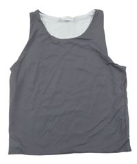 Tmavosivý športový crop top ZARA