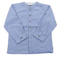 Modrá melírovaná košeľa