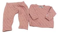 2set - Starorůžová prošívaná zavinovací mikina + tepláky Lil