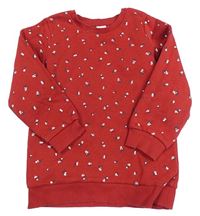 Červená kvetovaná mikina H&M