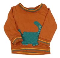Tehlová mikina s dinosaurom Mothercare