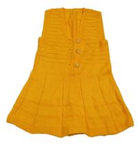 Horčicové svetrové šaty