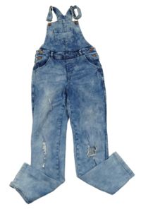 Modré skinny laclové rifle s prošoupáním Denim Co.