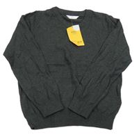 Nové - Tmavosivý melírovaný sveter M&S