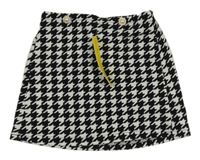 Nové - Čierno-biela kockovaná sukňa Shein