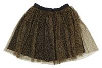 Hnedá tylová sukňa s leopardím vzorom George