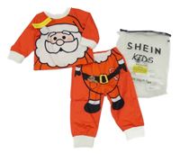 Nové - 2set - Červeno-bílá mikina se Santou + tepláky Shein